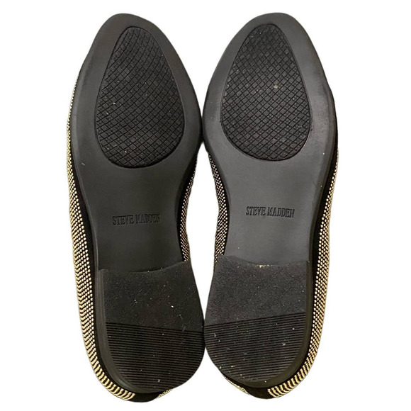 STEVE MADDEN Men's Mezmoryz Stud Smoking Slipper BLACK/GOLD 10 - Picture 6 of 8